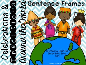 Preview of Celebrations & Traditions Around the World Sentence Frames