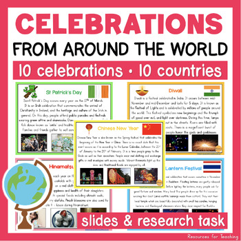 Preview of Celebrations and Traditions from Around the World - Informational Posters/Slides