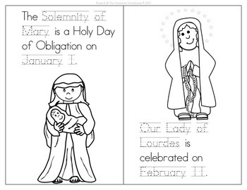 celebrations of mary booklet by the treasured schoolhouse tpt