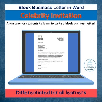 Preview of Block Business Letter in Word - Celebrity Invitation
