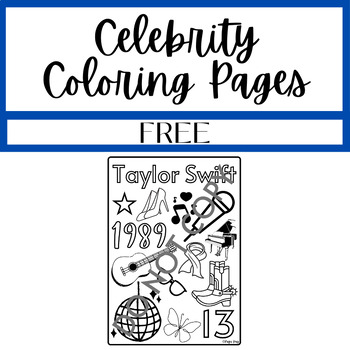 Preview of Celebrity Coloring Pages | FREE
