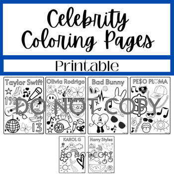 23 Page T Swift Coloring Pages, Enchanted Taylor Party Printables, Swiftie  Teacher Pages, Sparks Fly, Vault Tracks, Swift Digital Downloads 