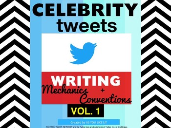 Preview of Vol. 1: Celebrity Tweets, Writing Mechanics & Conventions Practice, Print & Use