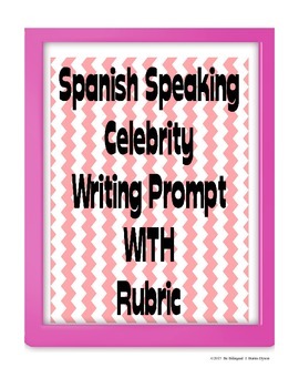 Preview of Celebrity Writing Prompt in Spanish - Physical Description (Adjective Agreement)