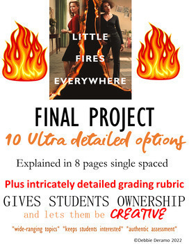 Preview of Celeste Ng's Little Fires Everywhere Student Project AND Detailed Grading Rubric
