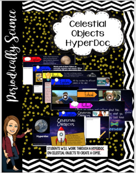 Preview of Celestial Objects Hyperdoc- Planets, Moon, Asteroids, Meteors, and Comets