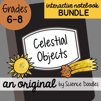 Preview of Celestial Objects Interactive Notebook Doodle BUNDLE - Science Notes