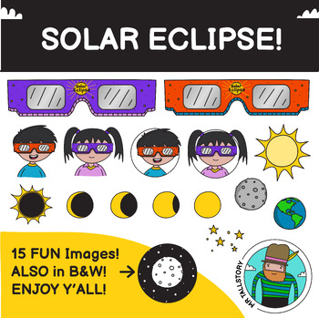 Preview of Celestial Show! Solar Eclipse Clipart Collection