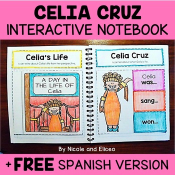 Preview of Celia Cruz Interactive Notebook Activities + FREE Spanish
