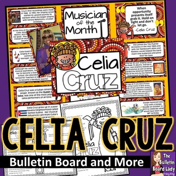 Preview of Celia Cruz Bulletin Board and Activities