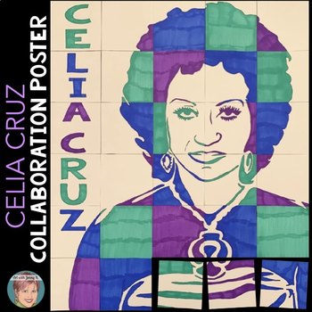 Preview of Celia Cruz Collaborative Poster | Afro-Latino | Women's History Month Activity