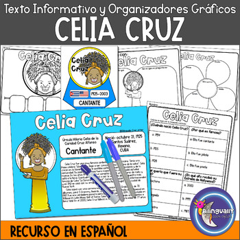 Preview of Celia Cruz Hispanic Heritage Month Biography and Activities in SPANISH