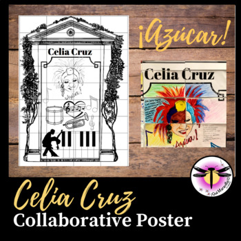 Preview of Celia Cruz Poster Mosaic: Great for Hispanic Heritage Month or AP Spanish