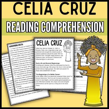 Preview of Celia Cruz Reading Comprehension Passage and Questions
