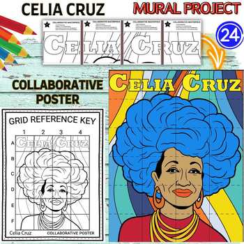Preview of Celia Cruz collaboration poster Mural project Hispanic Heritage|Women’s History