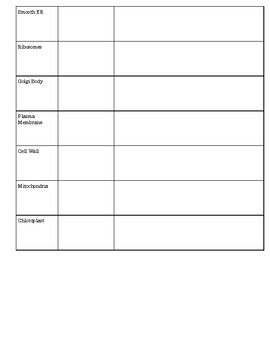 Cell Analogy Worksheet by Purkey Science | TPT