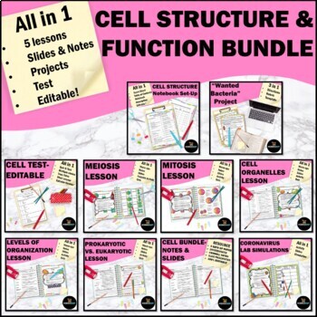 Preview of Cell Organelles Curriculum Bundle | Upper Elementary Middle School Biology