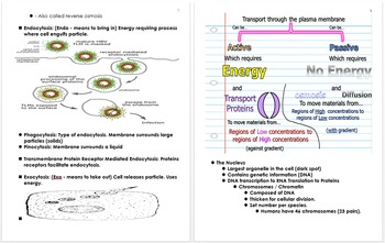 Preview of Cell Biology Unit Notes, Unit Plans, Standards and Curriculum Information