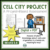 Cell City Middle School Project- Digital + PDF bundle