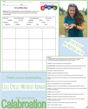 Preview of Cell Cycle/Mitosis Bingo!