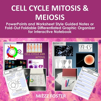 Preview of Cell Cycle, Mitosis & Meiosis: PowerPoints & Guided Notes (Printable & Digital)