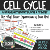 Cell Cycle, Mitosis & Meiosis Review Bundle [Distance Learning]