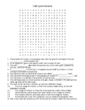 Cell Cycle Vocab Review Word Search