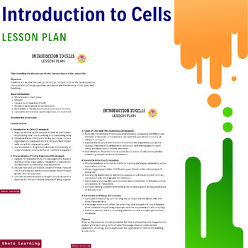 Preview of Cell Discovery: Introduction to Cells Lesson Plan