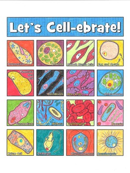 Cell Diversity and Organelles: "Let's Cell-ebrate!" Coloring Page