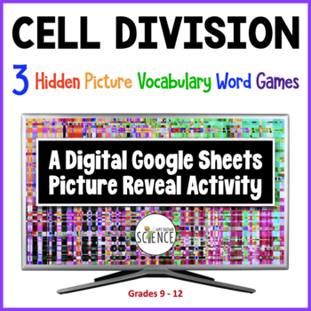 Preview of Mitosis and Meiosis 3 Google Sheets Hidden Picture Games