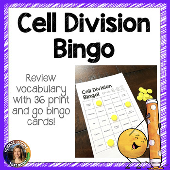 Preview of Cell Division Bingo Vocabulary Review Game