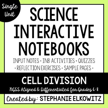 Preview of Cell Division Interactive Notebook Unit | Editable Notes