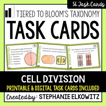 Preview of Cell Division Task Cards | Printable & Digital