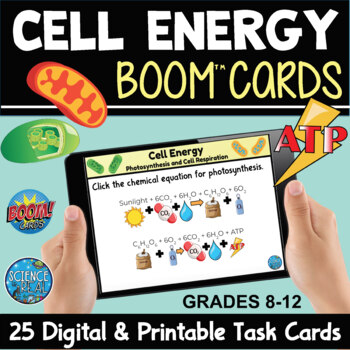 Preview of Cell Energy - Photosynthesis and Cell Respiration Boom Cards