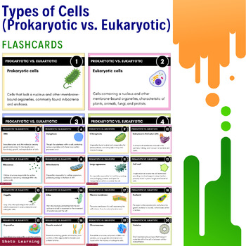 Preview of Cell Explorer Flashcards: Prokaryotic vs. Eukaryotic Set