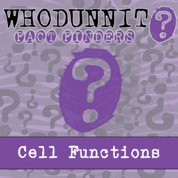 Preview of Cell Functions Whodunnit Activity - Printable & Digital Game Options