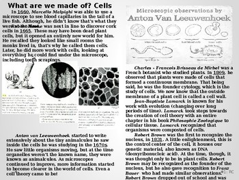 Preview of Cell History Project