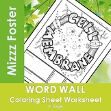 Cell Membrane Word Wall Coloring Sheet (1 pg.)