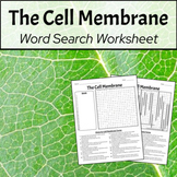 Cell Membrane Worksheet Word Search (Diffusion, Osmosis, H
