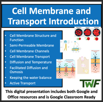 Preview of Cell Membrane and Transport - Introductory PowerPoint Lesson & Notes