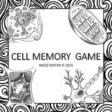 Cell Biology Memory Concentration Matching Game Black & White