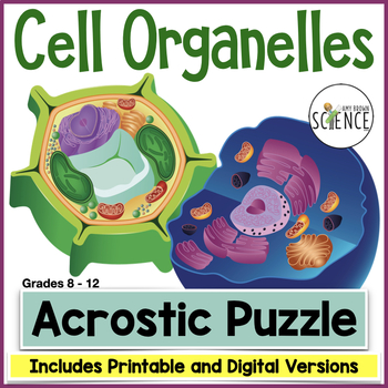 Cell Organelles Acrostic Puzzle by Amy Brown Science | TPT