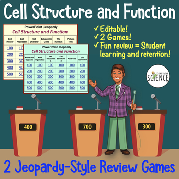 Preview of Cell Organelles Jeopardy Style Review Games