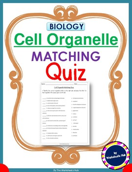 Cell Organelle Matching Quiz by The Worksheets Hub | TpT