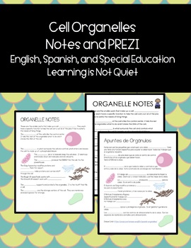 Preview of Cell Organelle Notes, Prezi, (Spanish and English Versions Included, Analogy)