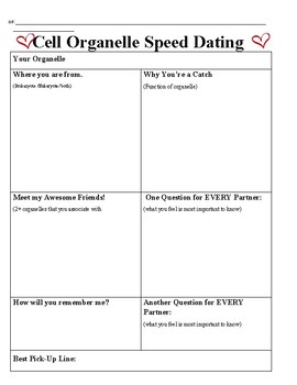 Preview of Cell Organelle Speed Dating