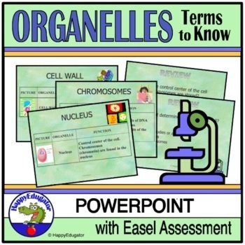 Preview of Cell Organelles Biology PowerPoint with Easel Assessment
