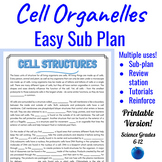 Cell Organelles Cloze Passage || Puzzles Sub Plan || Revie