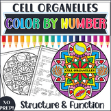 Cell Organelles Color by Number | Biology Review Worksheet