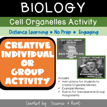 Preview of Cell Organelles -Individual/Group Project/Activity (Distance Learning/Classroom)